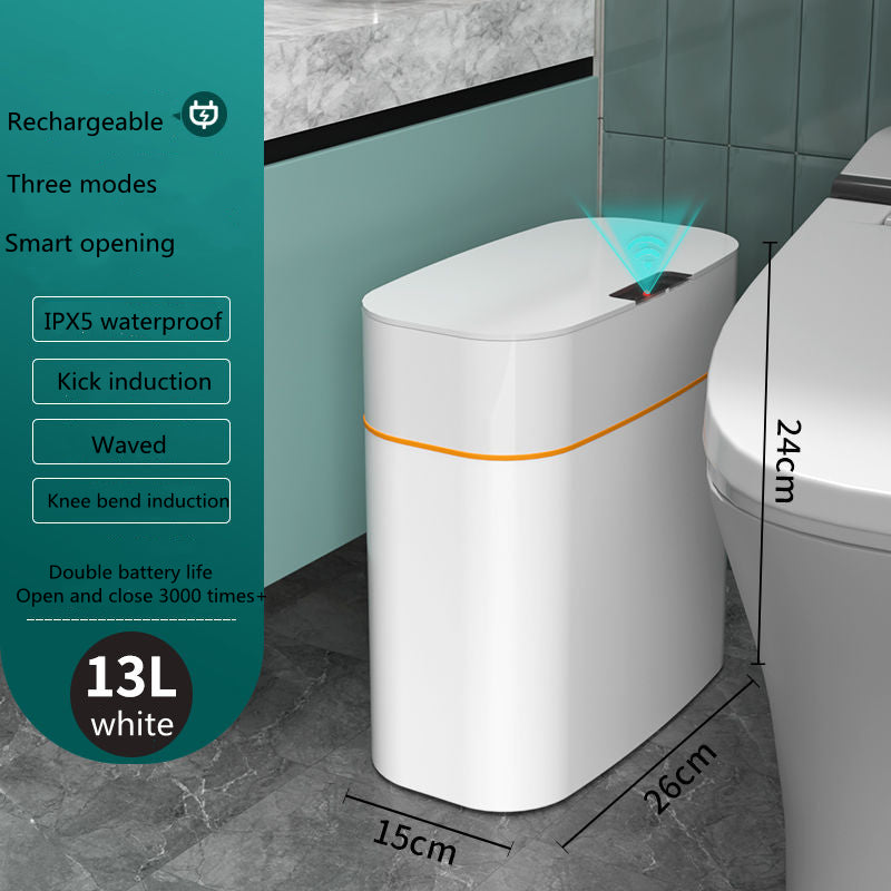 Smart Motion Sensor Trash Can: 13L/16L Automatic Waterproof Bin with UV Sterilization