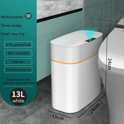 Smart Motion Sensor Trash Can: 13L/16L Automatic Waterproof Bin with UV Sterilization