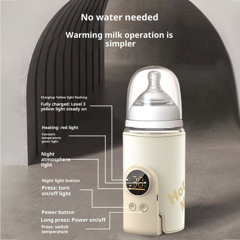 Milk Warmer Battery Constant Temperature Feeding Bottle Cover Smart Heat Preservation Portable Outdoor Household