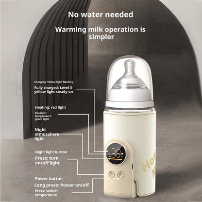 Milk Warmer Battery Constant Temperature Feeding Bottle Cover Smart Heat Preservation Portable Outdoor Household