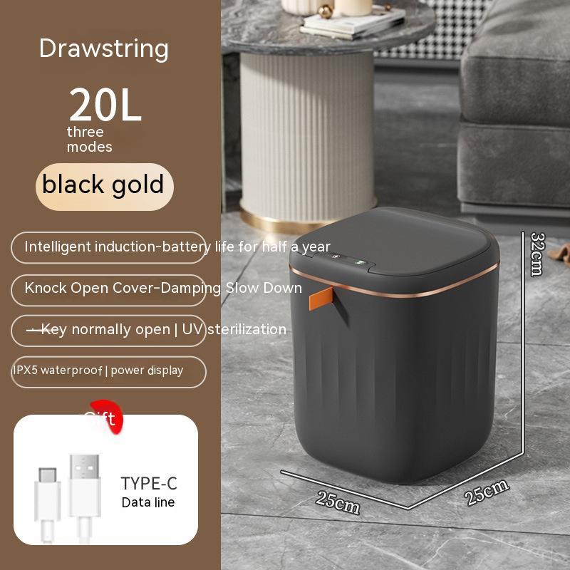 Smart Motion Sensor Trash Can: 13L/16L Automatic Waterproof Bin with UV Sterilization