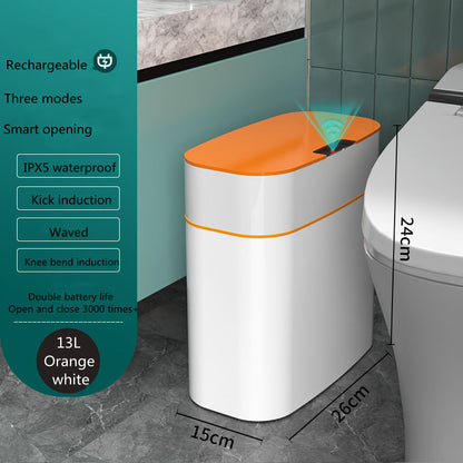 Smart Motion Sensor Trash Can: 13L/16L Automatic Waterproof Bin with UV Sterilization