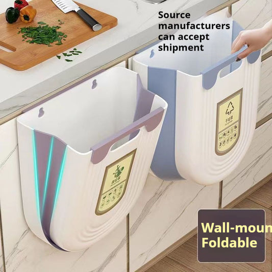 Kitchen Trash Can Hanging Household Kitchen Waste Classification Foldable