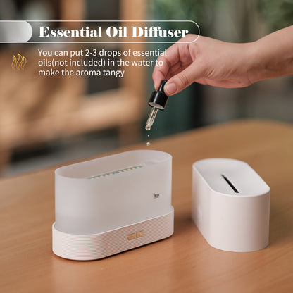 Flame Aroma Diffuser & Ultrasonic Mist Humidifier | Waterless Auto-Off