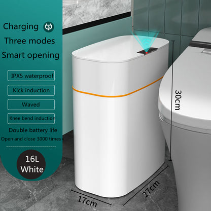 Smart Motion Sensor Trash Can: 13L/16L Automatic Waterproof Bin with UV Sterilization