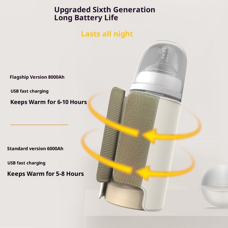 Milk Warmer Battery Constant Temperature Feeding Bottle Cover Smart Heat Preservation Portable Outdoor Household
