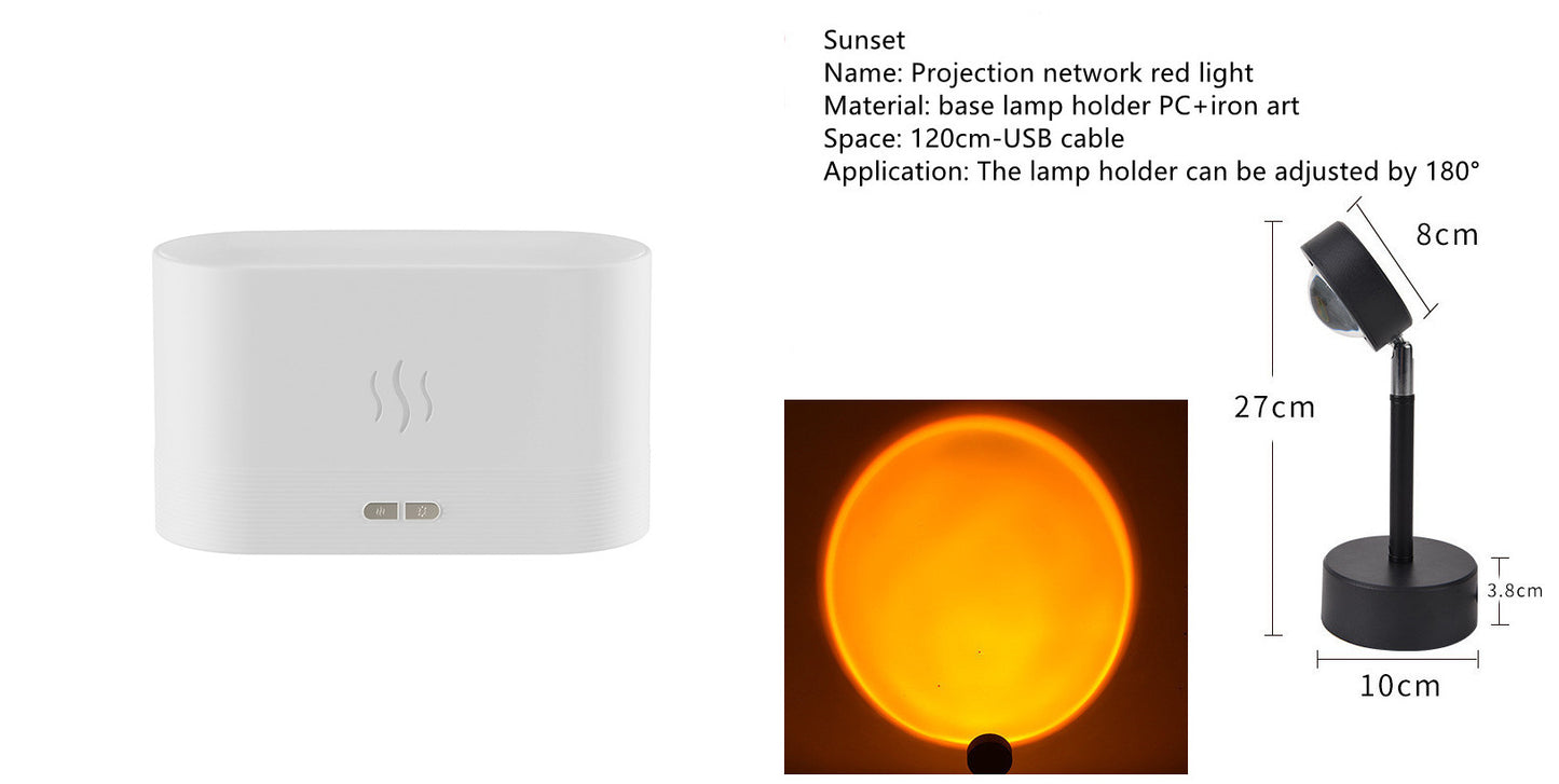 Flame Aroma Diffuser & Ultrasonic Mist Humidifier | Waterless Auto-Off