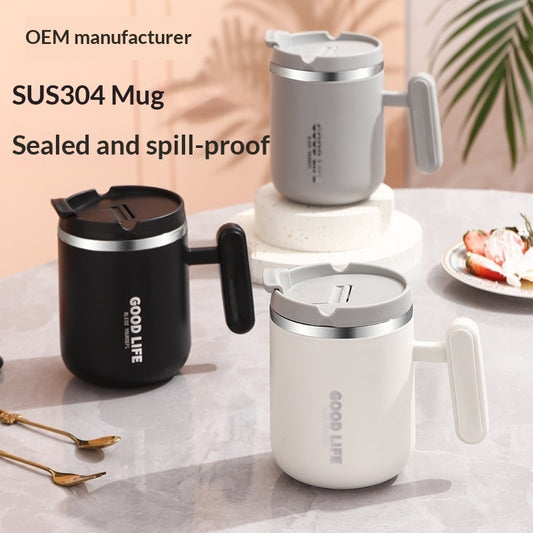 Double-layer Insulated Thermal Lid Coffee Mug