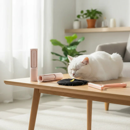 3 in 1 Reusable Pet Hair Remover Brush Lint Roller Portable Effective Self Cleaning Tool for Cat Dog Fur Hair Dust Removal Brush