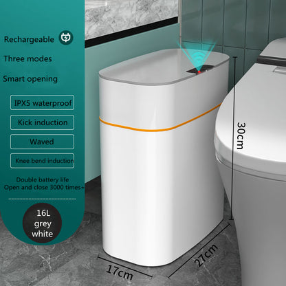 Smart Motion Sensor Trash Can: 13L/16L Automatic Waterproof Bin with UV Sterilization