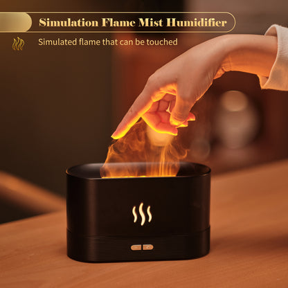 Flame Aroma Diffuser & Ultrasonic Mist Humidifier | Waterless Auto-Off