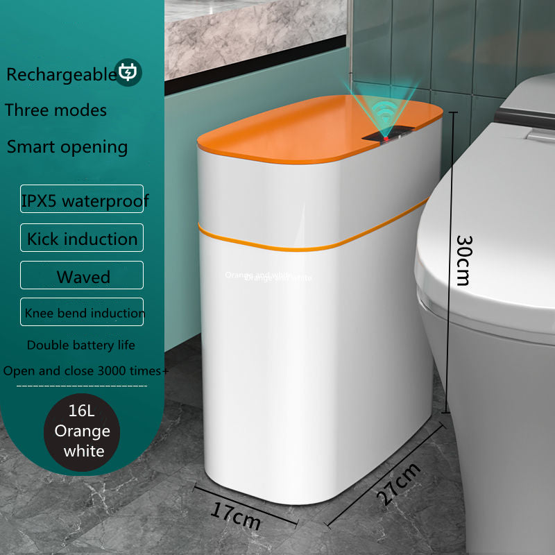 Smart Motion Sensor Trash Can: 13L/16L Automatic Waterproof Bin with UV Sterilization